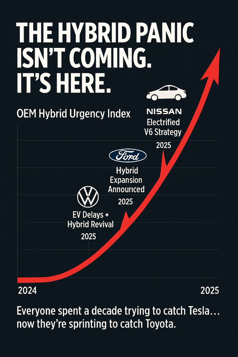 Automakers Urgently Pivot Towards Hybrid Vehicles