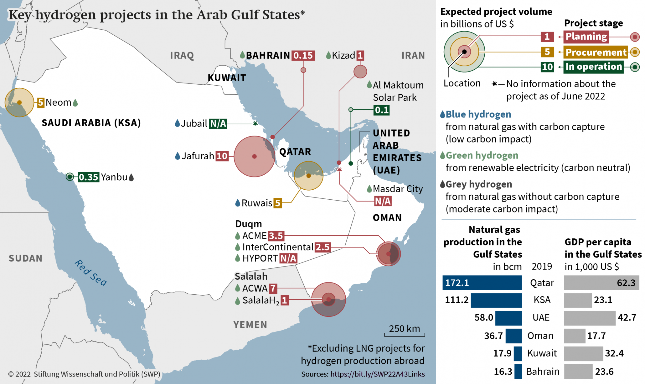 KSA's Hydrogen Investments Mapped by Type