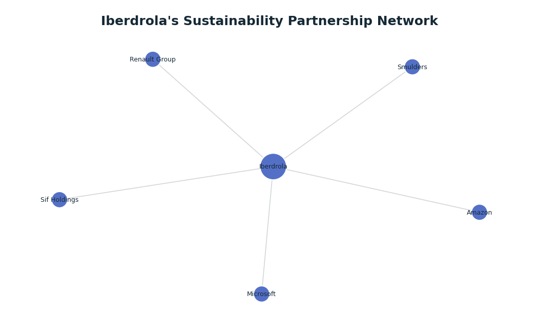 Network graph: Iberdrola's Sustainability Partnership Network
