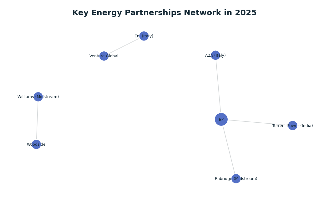 Network graph: Key Energy Partnerships Network in 2025