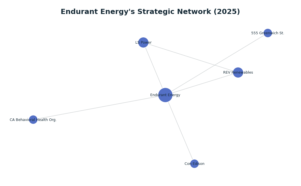 Network graph: Endurant Energy's Strategic Network (2025)